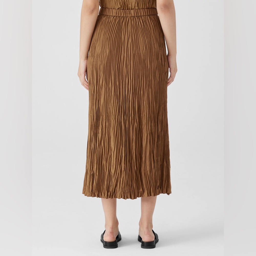 NWT Eileen Fisher Crushed Silk Maxi Skirt - Picture 3 of 9